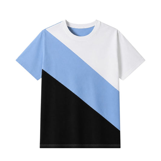 Anna G Fashion Men's Color Block Crew Neck T-Shirt